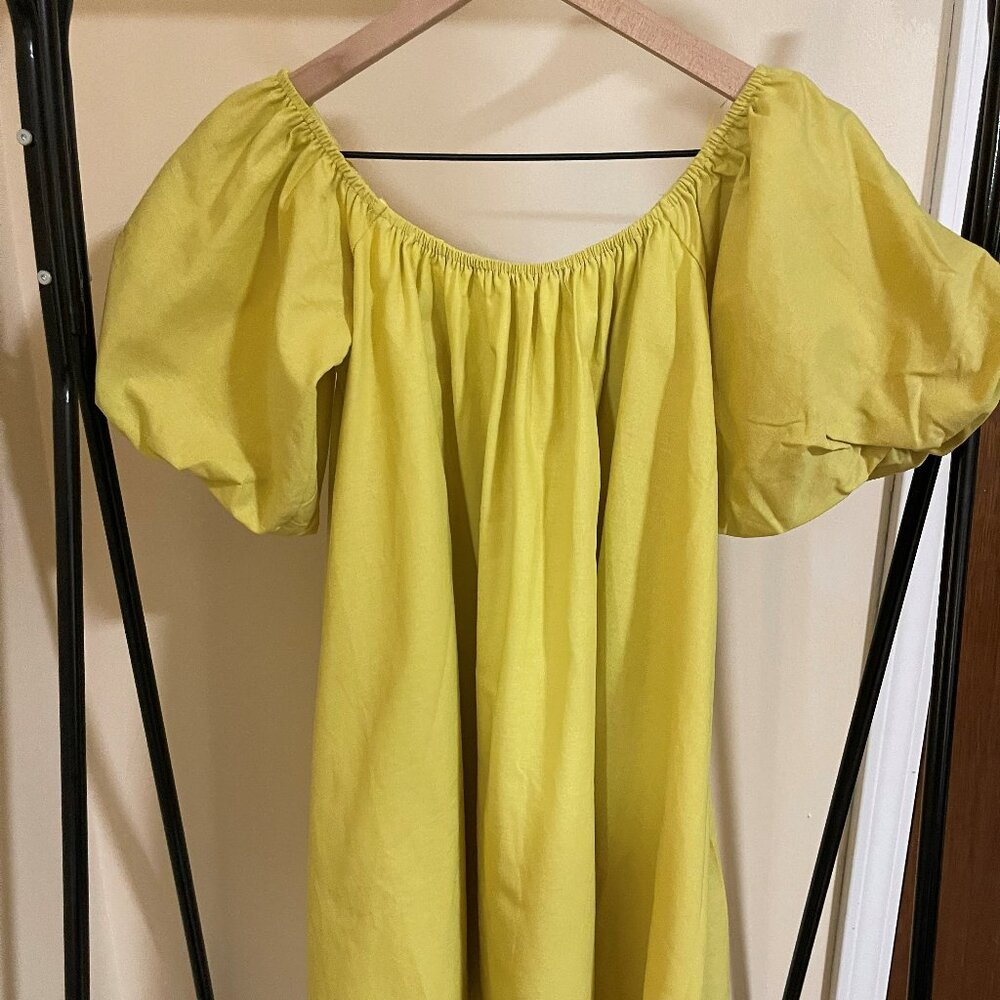 Off Shoulder Puff Sleeve Dress